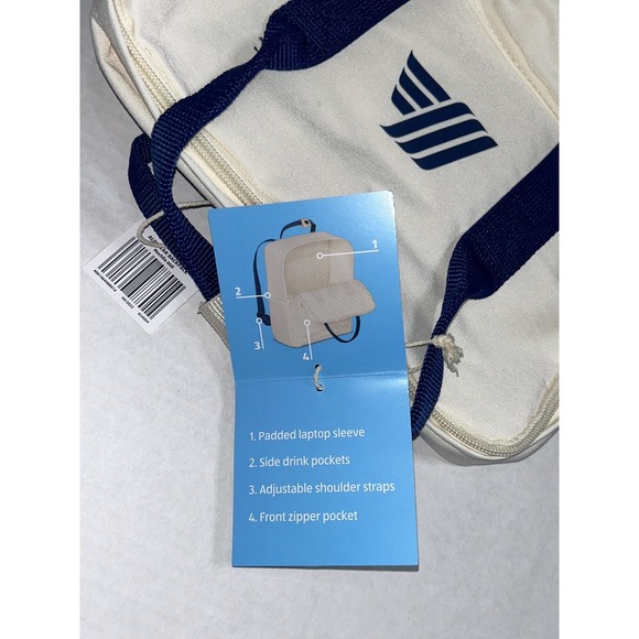 ALDI Gear White Navy‎ Blue Backpack NWT RELEASE DATE 9/20/23 - Picture 6 of 9